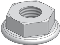 Flangemøtrik M 6 pose 100 stk - (100 stk.)