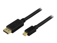DELTACO - DisplayPort kabel - Mini DisplayPort (han) til DisplayPort (han) - 3 m - sort