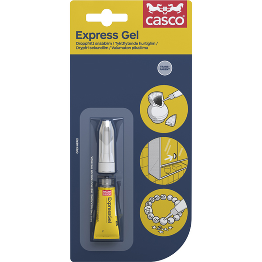 Casco Express Gel Hurtighærdende cyanoacrylatlim tube 3g