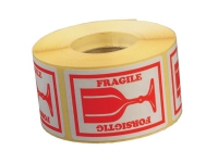 Etiket 46x65mm fragile forsigtigt (rulle á 1000 etiketter)