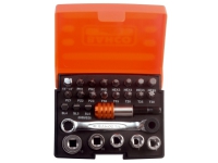 Bahco Standard bits i sæt – 26 dele, 18 stk, Hexadecimal (metrisk), Phillips, Stjerneskruetrækker, Åbning, Torx, Stål, 100 mm, 35 mm, 80 mm