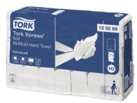 Håndklædeark Tork H2 Advanced soft hvid 120289 - (karton á 21 pakker x 180 stk.)