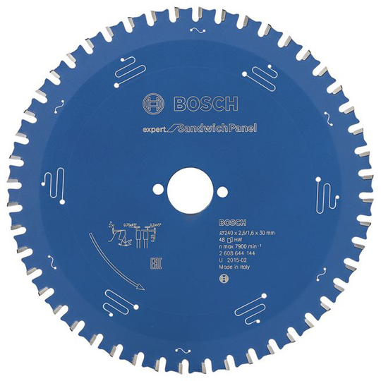 Bosch Rundsavsklinge 240x2,6x30mm 48t Exp Sandwich - 2608644144