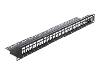 Delock Keystone Patch Panel - Patch-panel - sort - 1U - 19 - 24 porte