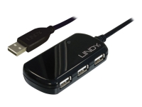 Lindy USB 2.0 Active Extension Pro 4 Port Hub - Hub - 4 x USB 2.0 - desktop