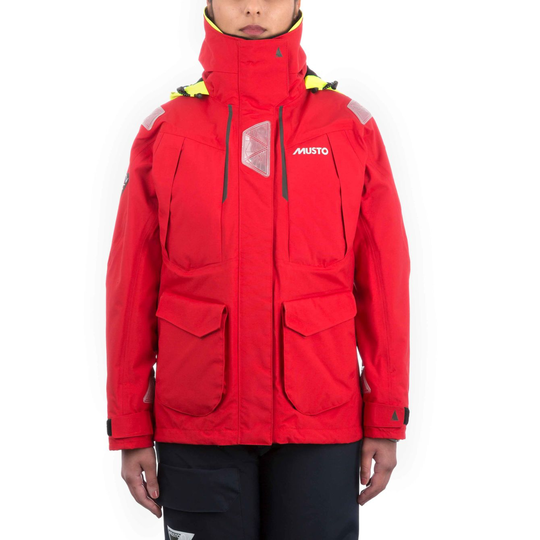 Musto br2 offshore sejlerjakke, dame, red/red 10/s