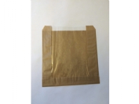 Sandwichpose brun 210x215mm 250stk/pak 140mm rude - (250 stk.)