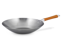 Ken Hom WOK CLASSIC CARBON, Rund, Wok/Stirfry pande, Rustfrit stål, Kulstofstål, Keramisk, Gas, Halogen, Induktion, Træ
