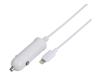 Hama Easy - Bilstrømsadapter - 1 A (Lightning) - hvid - for Apple iPad/iPhone/iPod (Lightning)