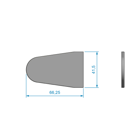Cover til hængsel 66,25x41,5mm