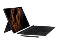 Samsung EF-DX900 - Tastatur og folio-kasse (bogomslag) - med touchpad - bagbelyst - POGO pin - sort tastatur, sort etui - for Galaxy Tab S8 Ultra