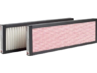 Panelfilter, sæt i filterklasse F7/G4 (F7 pollenfillter til indblæsning). BxHxD 210x443x48 mm. Til Danfoss Air Unit A2.