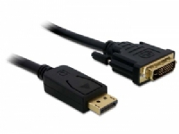 Delock - DVI-kabel - DisplayPort (han) til DVI-D (han) - 1 m - tommelskruer