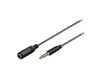 MicroConnect - Forlængerkabel til audio - stereo mini-jackstik hun til stereo mini-jackstik han - 1 m - for Apple iPad/iPhone/iPod