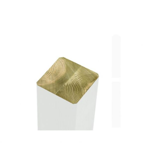 Plus Omlimede stolper 90x90mm x207cm hvid