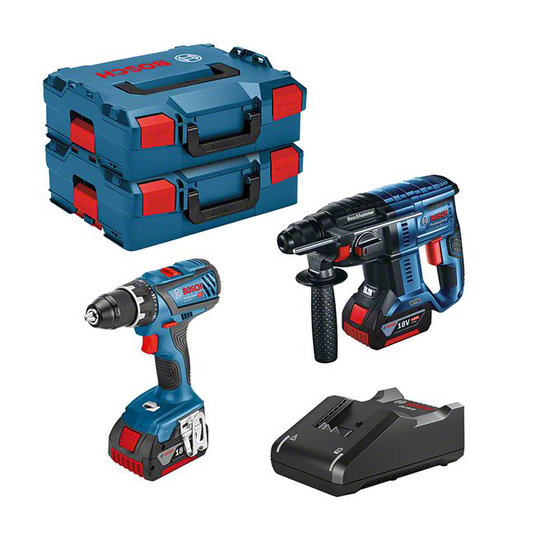 Bosch Akkusæt 18V Gsr-gbh 2x4ah L-boxx - 0615990M0R