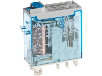 FINDER Industrirelæ 16A (25A), 1CO, 24VDC. til sokkel eller spadestik 4,8 mm. testknap, mekanisk indikator og LED (DC ikke-polariseret)