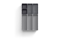 Blox™ 7-piece Drawer Organiser Set - 5x26,5x43,9cm - PP - Grå/Grå