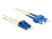 Delock - Netværkskabel - LC enkelttilstand (han) til SC enkelttilstand (han) - 0.5 m. - 1.8 mm - fiberoptik - 9 / 125 micron - OS2 - gul