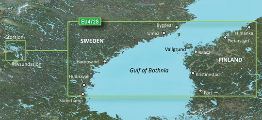 Garmin Bluechart G3 Vision veu472s Den Botniske Bugt, Centrum