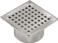 Blücher top m.rist Square - 145x145mm overdel til afløbsskål, U bærering, beton+fliser