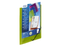 Plastmappe PP ELBA A4 lime m/3 klapper & elastik - (12 stk.)
