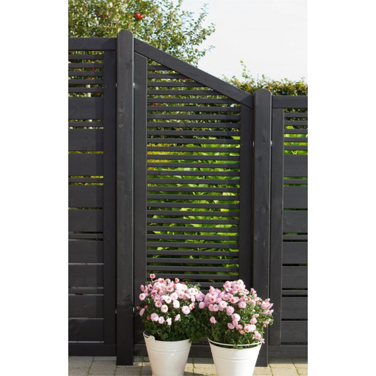 Plus Silence Skråelement 64x170/140 cm grundmalet Sort 15309-15