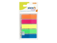 Indeksfaner Stick'N PP 5 ass. neon farver 45x12mm 5x25stk/pak - (125 x 24 pakker)