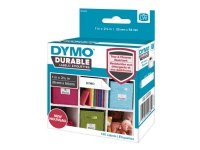 Etiketter Dymo Durable, 25 x 54 mm, hvid, rulle a 160 etiketter