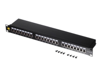 Netrack - Patch-panel - stativmonterbar - CAT 5e - FTP - RJ-45 X 24 - sort - 19