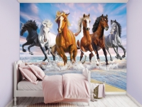 Vilde Heste tapet 243 x 305 cm