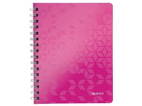 Notesbog Leitz WOW, A5, linjeret, pink