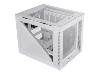 Thermaltake Divider 200 TG Snow - Mikroetui - micro-ATX - sidepanel med vindue (hærdet glas) - ingen strømforsyning (PS/2) - hvid - USB/Lyd