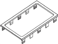 REHAU Ramme OPUS, 2 modul, til Signa Base kanal Perlehvid plast