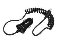 Hama Essential Line Car Charger - Bilstrømsadapter - 12 Watt - 2.4 A (Micro-USB Type B) - sort