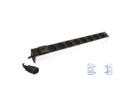 Retex 24155125, Basis, 0U/1U, Aluminium, Aluminium, Sort, 8 AC stikkontakt(er), C14 forbinder