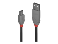 Lindy Anthra Line - USB-kabel - mini-USB type B (han) til Micro-USB Type B (han) - USB 2.0 - 50 cm - rund - sort