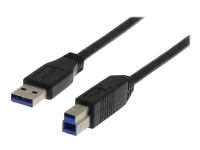 DELTACO USB3-120S - USB-kabel - USB Type A (han) til USB Type B (han) - USB 3.0 - 2 m - sort
