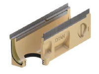 Afløbsrende 10.2 m/pakn. 0,5m - ACO V100S Seal In, kombielement med 110mm udløb. galv. karm