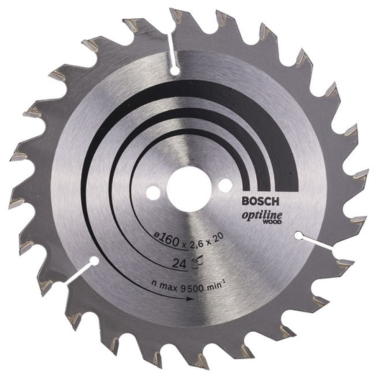 Bosch Rundsavsklinge.optiline 160x2,6x16mm 24t - 2608640596