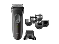 Braun BeardTrimmer Series 3 3000BT Shave&Style, Indbygget skærm, Batteri, Grå
