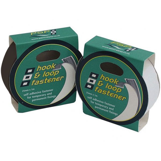 PSP Hook & loop fastener velcro tape 25mmx1m Hvid