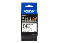 Tape Brother sort/hvid HSe 221 9mm flex