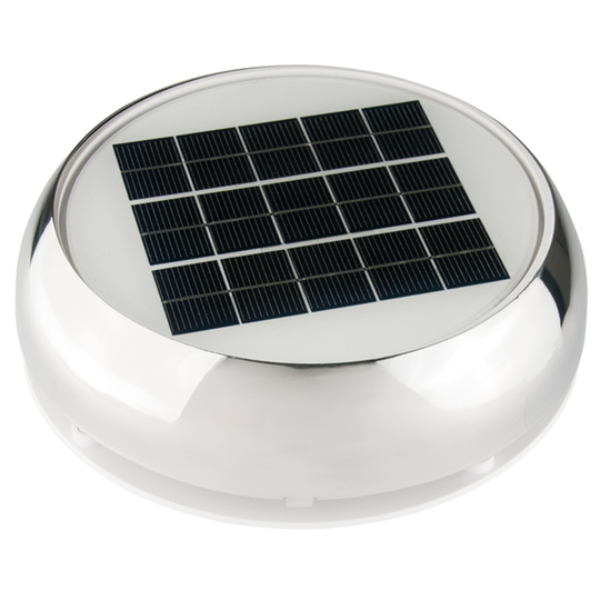 Marinco 3 Day & Night solcelle ventilator, rustfri