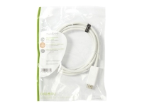 Nedis - Adapterkabel - Mini DisplayPort han til HDMI han - 2 m - hvid - rund