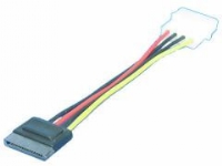 LogiLink CS0003, 0,15 m, SATA 15-stik, Molex (4-pin), Hanstik, Hunstik, Lige
