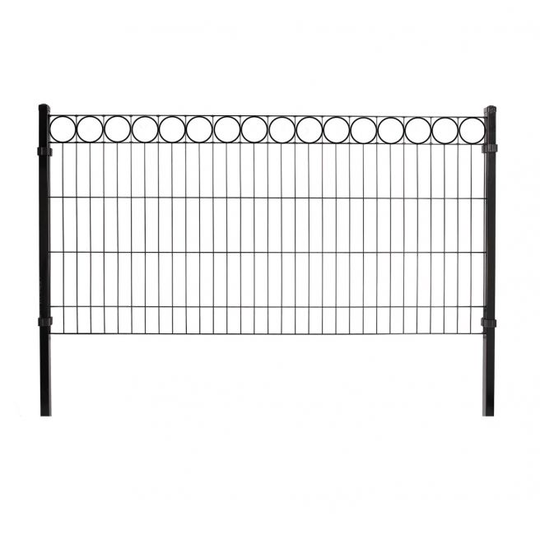 Panelhegn med deko "O", 1000 x 2000 mm, sort - 111-404