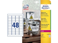 Laseretiket Avery L4778 hvid 45,7x21,2 (pakke a 960 etiketter)
