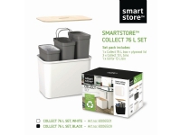 Komplet system til affaldssortering SmartStore Collect, hvid