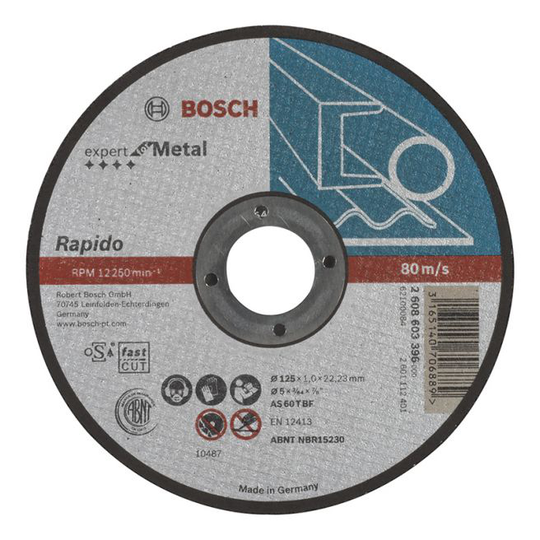 Bosch Skæreskive Exp Metal 125x1mm Lige - 2608603396